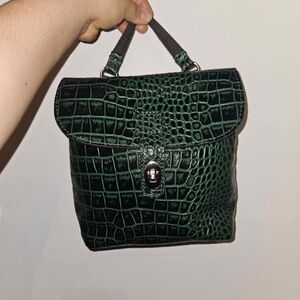 Patricia Nash Emerald Crocodile Backpack